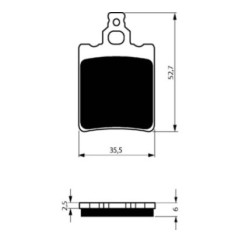 PASTILLAS DE FRENO SINTERIZADAS GOLDFREN K5 COMPUESTO APRILIA 280 CLIMBER R 92-93-OFERTA