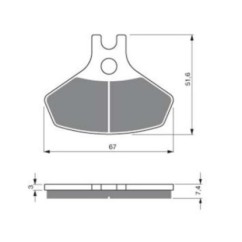 GOLDFREN PASTIGLIA FRENO SINTERIZZATA MESCOLA K5 CAN-AM 450 DS & 450 DS X 08-14-OFFERTA