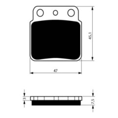 GOLDFREN SINTERED BRAKE PADS K5 COMPOUND SUZUKI 250 LT RH RJ-RN 87-92-OFFER