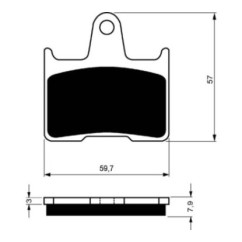 GOLDFREN PASTIGLIA FRENO SINTERIZZATA MESCOLA S3 HARLEY D. 1200 XL V SEVENTY-TWO 14-15-OFFERTA