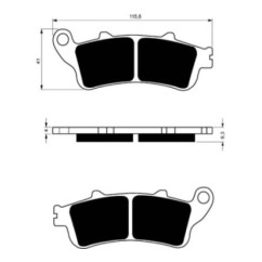 PASTILLAS DE FRENO SINTERIZADAS GOLDFREN S3 COMPUESTO HONDA 125 FES 3-5 PHANTHEON 03-06-OFERTA