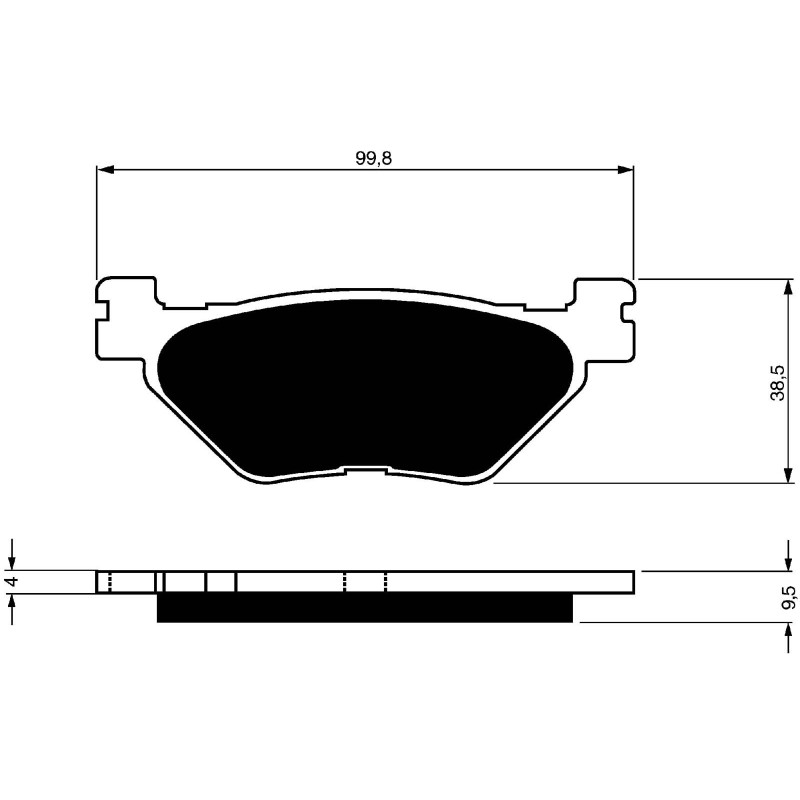 PLAQUETTES DE FREIN FRITTEES GOLDFREN COMPOSE S3 HYOSUNG 650 GV 04-05-OFFRE