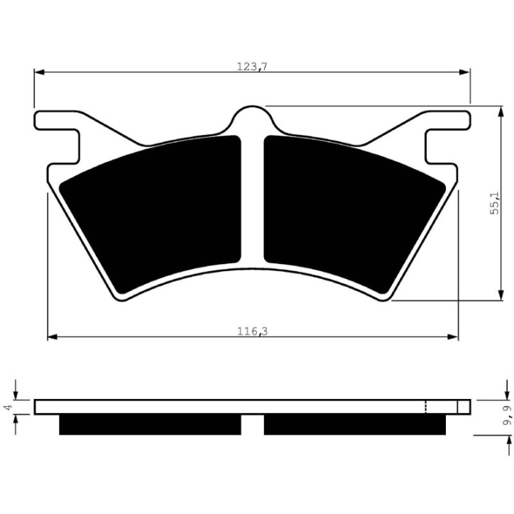 PLAQUETTES DE FREIN FRITTEES GOLDFREN COMPOSE S3 POLARIS 500 SPORTSMAN 6X6 00-08-OFFRE