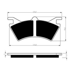 GOLDFREN PASTIGLIA FRENO SINTERIZZATA MESCOLA S3 POLARIS PPS LUH 6X6 02-OFFERTA