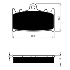 GOLDFREN PASTIGLIA FRENO SINTERIZZATA MESCOLA S3 SUZUKI 1250 GSX FA 10-12-OFFERTA