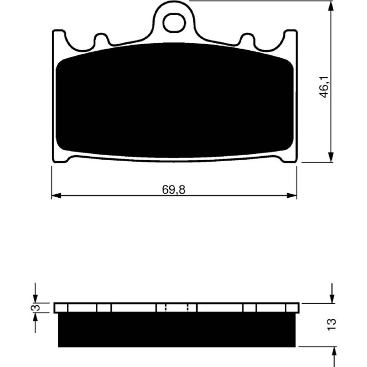 GOLDFREN PASTIGLIA FRENO SINTERIZZATA MESCOLA S3 SUZUKI 1250 GSX FA 10-12-OFFERTA