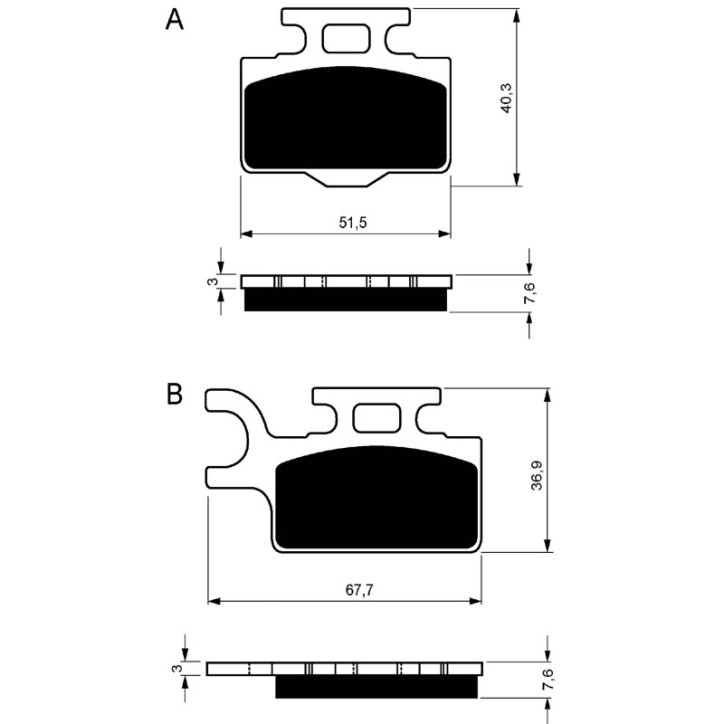 GOLDFREN SINTERED BRAKE PADS S33 COMPOUND KAWASAKI 110 KL 06-08-OFFER