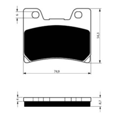 GOLDFREN BRAKE PADS COMPOUND FOR YAMAHA 1000 FZR EX UP 91-93-OFFER-COD.045AD