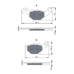 GOLDFREN PASTIGLIA FRENO SINTERIZZATA MESCOLA AD SUZUKI 85 RM 05-13-OFFERTA-COD.226AD