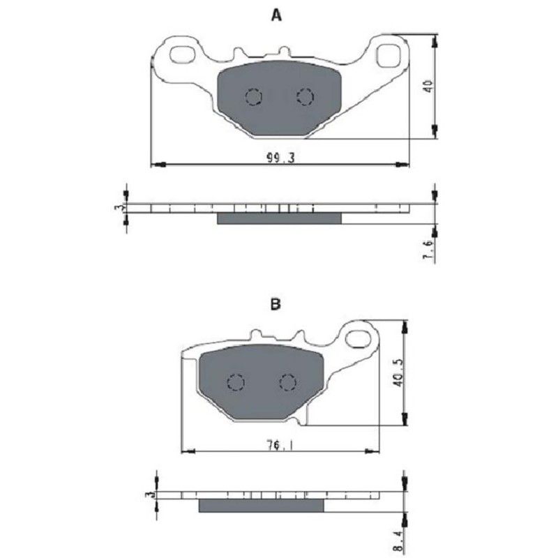 Plaquettes de frein Goldfren, montage sur Suzuki 85 RM 05-13, offre cod226ad