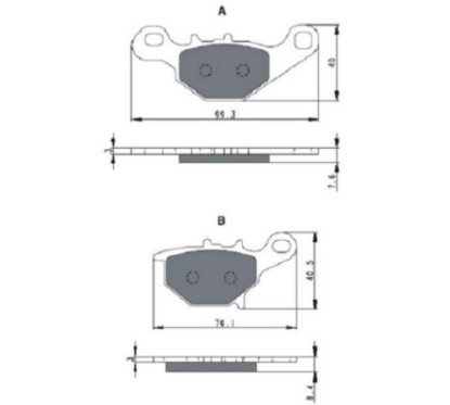 PLAQUETTES DE FREIN FRITTEES GOLDFREN COMPOSE SUZUKI 85 RM 05-13-OFFER-COD.226AD