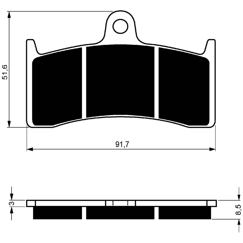 PLAQUETTES DE FREIN FRITTEES GOLDFREN COMPOSE GP6 HONDA 1300 CB FW FX FY 98-00-OFFER-COD.126GP6