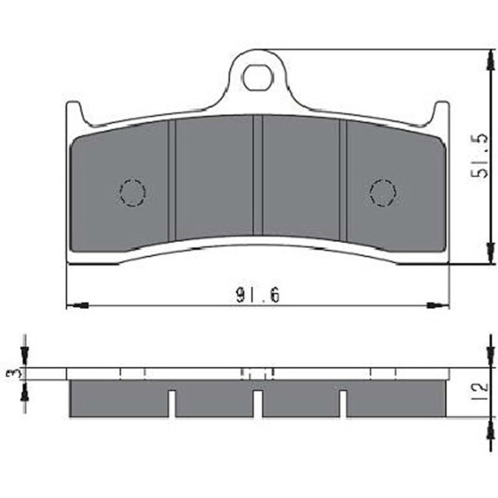 PLAQUETTES DE FREIN FRITTEES GOLDFREN COMPOSE GP6 YAMAHA 750 YZF-R7 99-01-OFFER-COD.225GP6