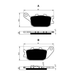 GOLDFREN SINTERBREMSBELZGE S3 COMPOUND HONDA 250 NSS Y AY A1,3 FORZA-S,T,ST JAZZ 00-05-ANGEBOT-COD.155S3