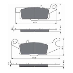 GOLDFREN SINTERED BRAKE PADS S3 COMPOUND YAMAHA 250 YFM RX RAPTOR 08-12-OFFER-COD.252S3