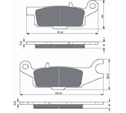 GOLDFREN SINTER-BREMSBELZGE S3-VERBINDUNG YAMAHA 250 YFM RX RAPTOR 08-12-ANGEBOT-COD.252S3