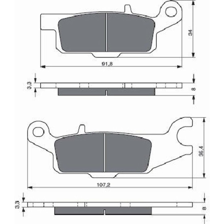 GOLDFREN SINTER-BREMSBELZGE S3-VERBINDUNG YAMAHA 250 YFM RX RAPTOR 08-12-ANGEBOT-COD.252S3