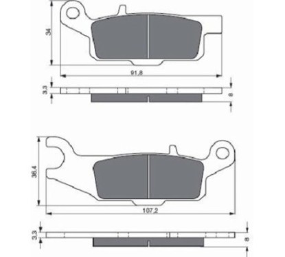 GOLDFREN PASTIGLIA FRENO SINTERIZZATA MESCOLA S3 YAMAHA 250 YFM RX RAPTOR 08-12-OFFERTA-COD.253S3