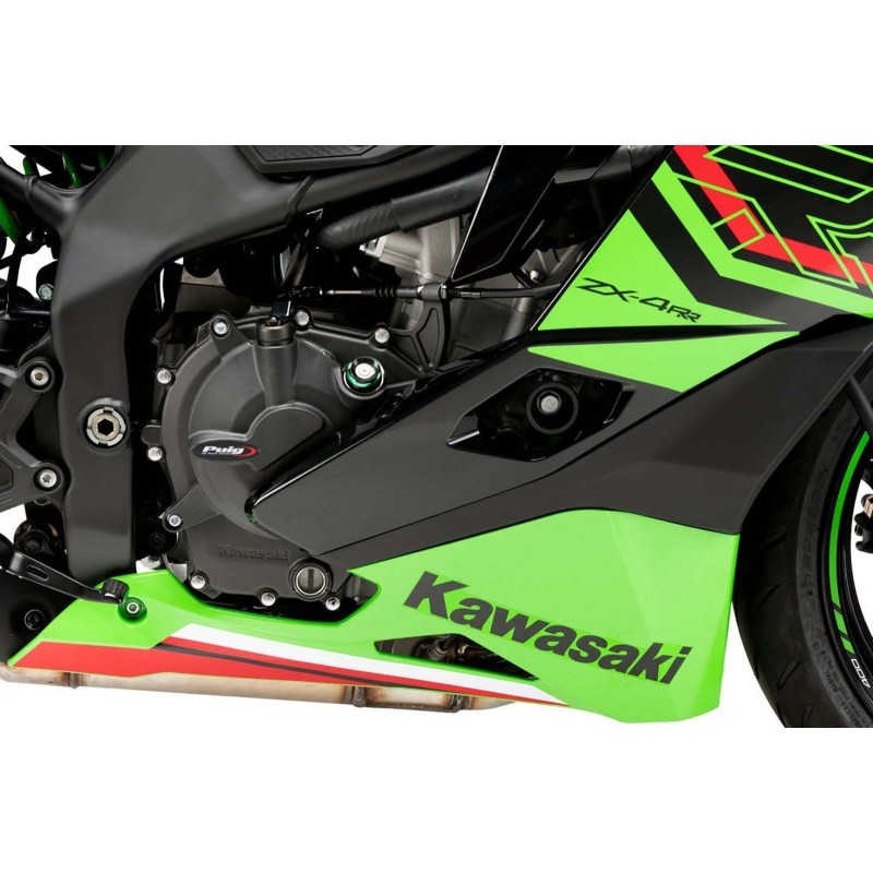 PUIG TRACK MOTORKURBELGEHAUSESCHUTZ FUR KAWASAKI ZX-4R NINJA 2024 CHAMPIONSHIP SCHWARZ