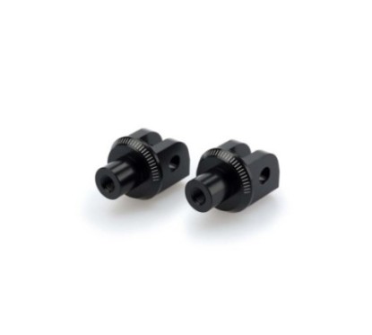 Adaptateurs Puig pour repose-pieds fixes Kawasaki ZX 4R Ninja 24/25, noir
