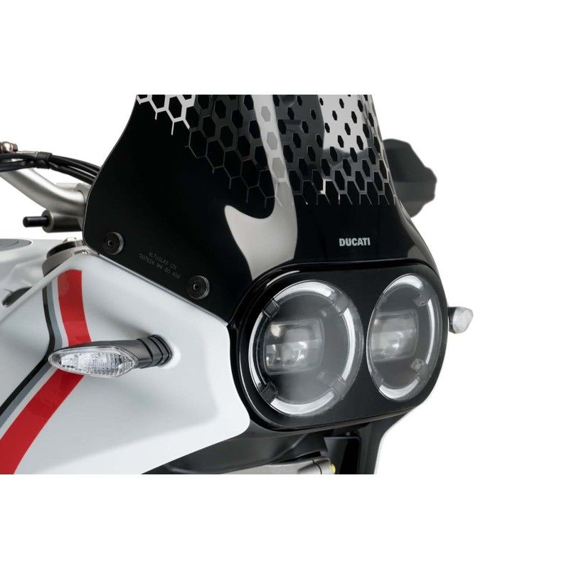 puig adhesive headlight protection ducati desert x 22 25 transparent