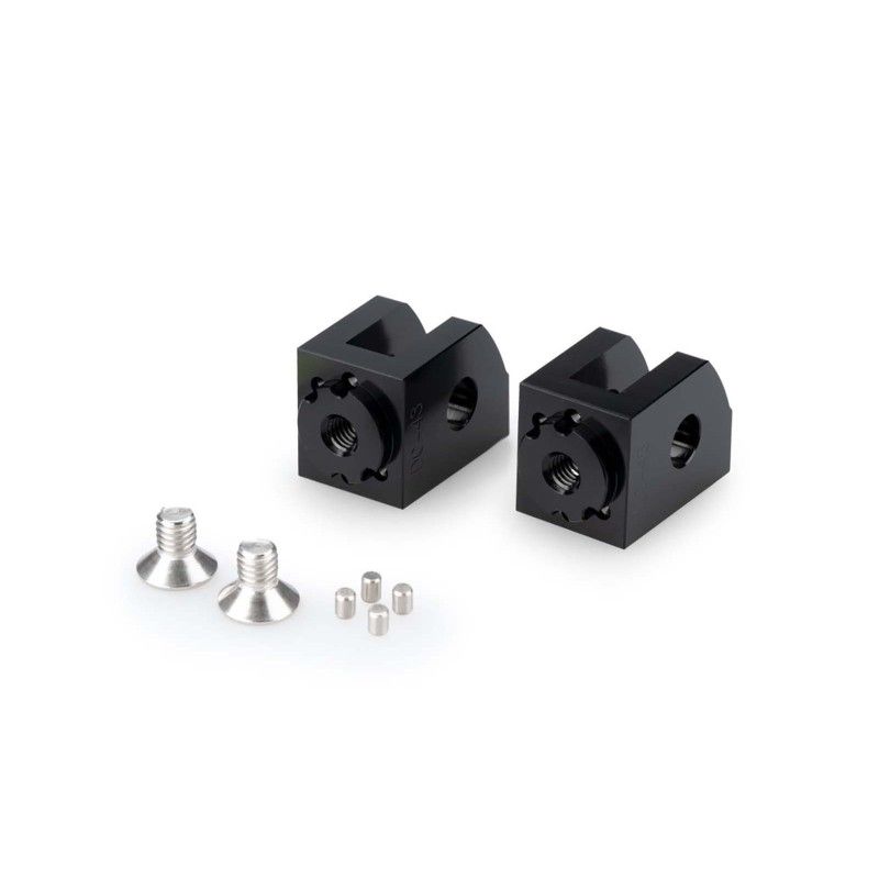 Adaptateurs de repose-pieds reglables Puig pour Yamaha MT 10 16 21, noir