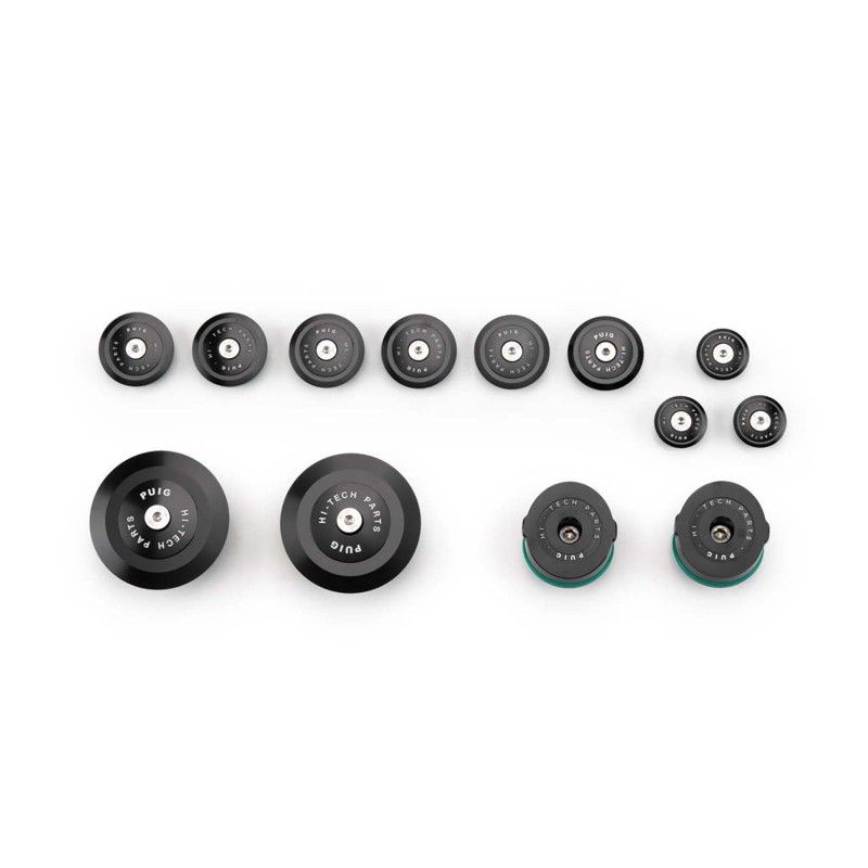 Tapas de chasis de aluminio Puig para BMW R1250 R 18/24 en negro
