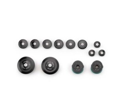 Tapas de chasis de aluminio Puig para BMW R1250 R 18/24 en negro