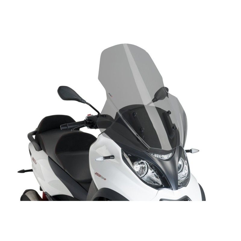 puig windshield v tech line touring for piaggio mp3 350 sport 19 21 light smoke