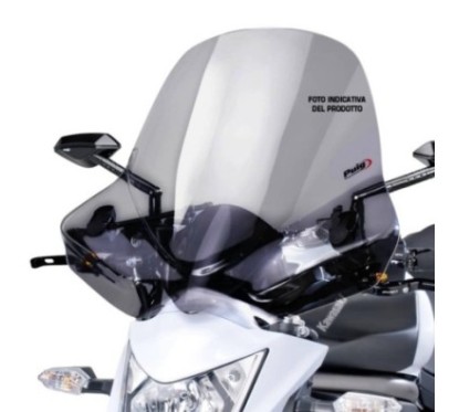 PUIG WINDSCREEN UNIV. TOURING II DUCATI MONSTER 1100 EVO 11-13 LIGHT SMOKE