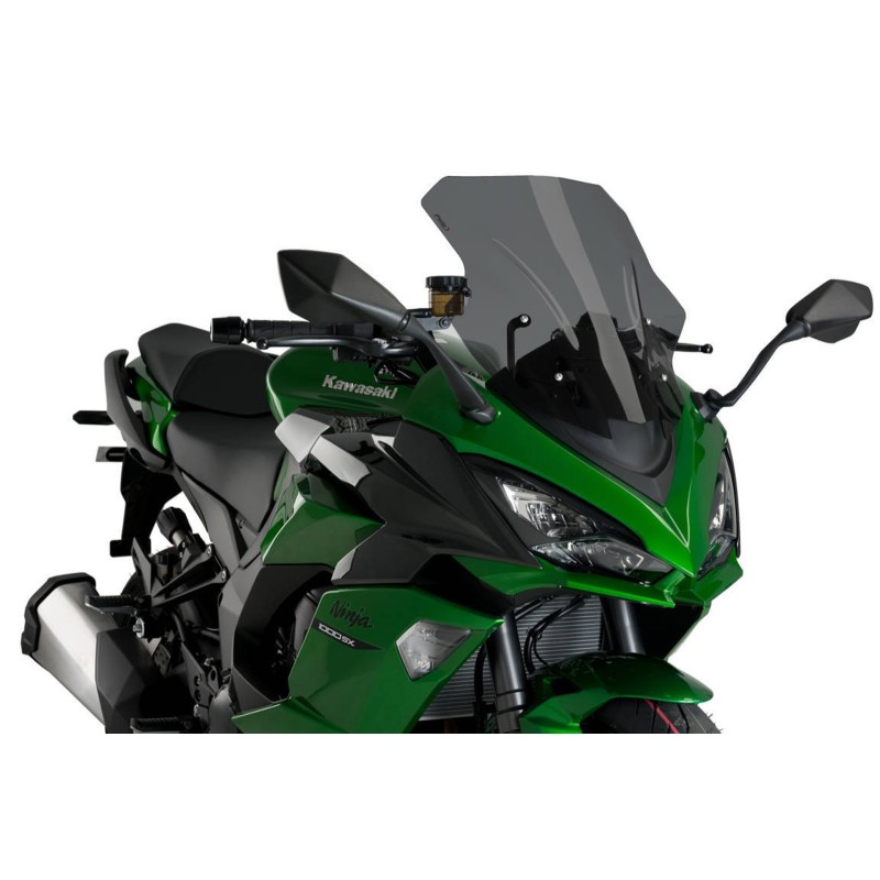 puig racing windshield for kawasaki z1000sx 11 16 dark smoke