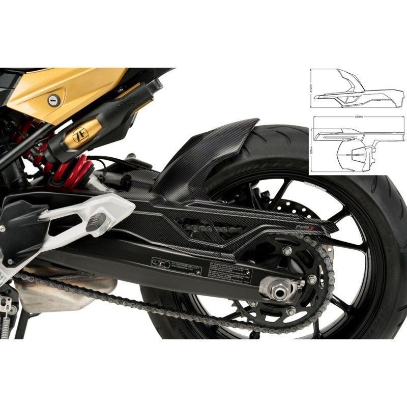 Garde-boue arriere Puig pour BMW F900 R 2020/25, look carbone