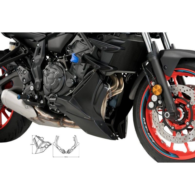 Becquet Puig pour Yamaha MT 07 Pure 23/24 noir mat