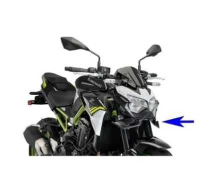 Becquet avant Puig Downforce Naked pour Kawasaki Z900 2020/24, noir mat