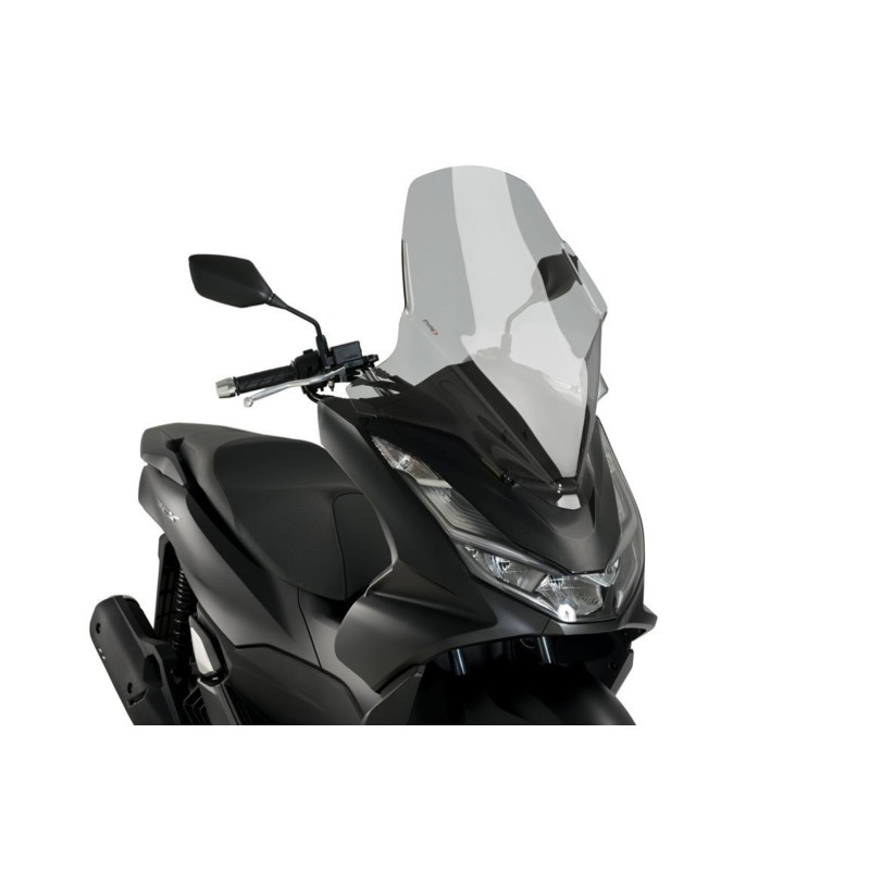 PUIG WINDSCHILD V-TECH LINE TOURING HONDA PCX125 21-24 LIGHT SMOKE