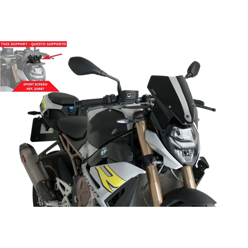 PANTALLA NAKED PUIG NG SPORT-SOPORTE OEM. BMW S1000 R 21-24 NEGRO