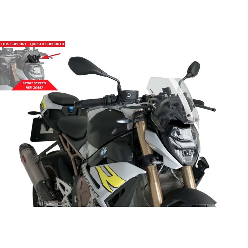 PANTALLA NAKED PUIG NG SPORT-SOPORTE OEM. BMW S1000 R 21-24 TRANSPARENTE