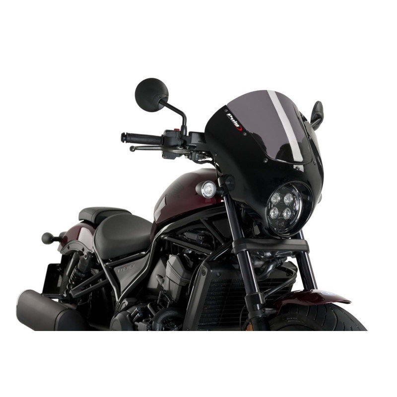 PUIG ECRAN SEMI-CARENE DARK NIGHT HONDA CMX1100 REBEL 21-24 FUMEE CLAIRE-21104H