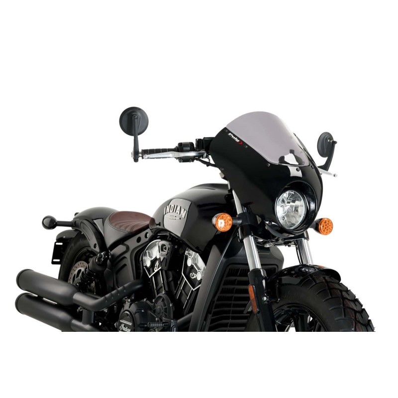 PUIG SEMI-FAIRED WINDSCHILD DARK NIGHT INDIAN SCOUT BOBBER 18-24 LIGHT SMOKE-21107H