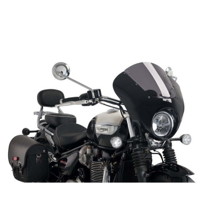 PUIG SEMI-FAIRED WINDSCHILD DARK NIGHT TRIUMPH BONNEVILLE SPEEDMASTER 21-24 DARK SMOKE