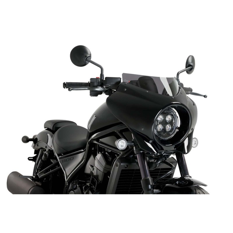 PUIG SEMI-FAIRED WINDSCHILD SPORT MIRAGE HONDA CMX1100 REBEL 21-24 DARK SMOKE-21460F