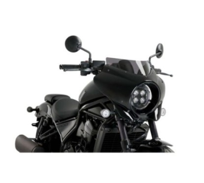 PUIG SEMI-FAIRED WINDSCHILD SPORT MIRAGE HONDA CMX1100 REBEL 21-24 DARK SMOKE-21460F