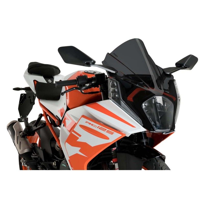 puig z racing windshield for ktm rc390 22 24 dark smoke