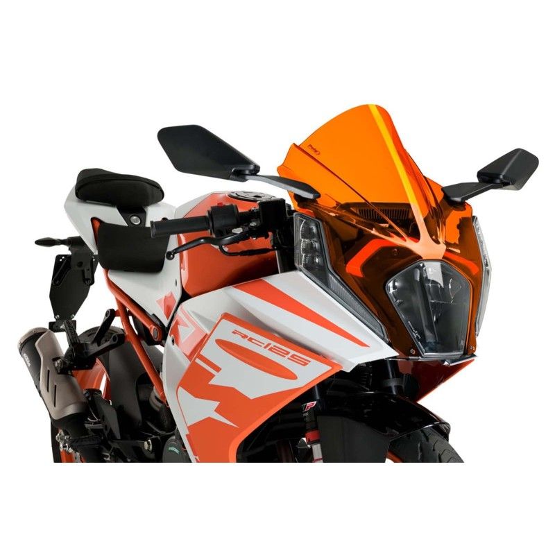 puig z racing windshield for ktm rc125 22 24 orange
