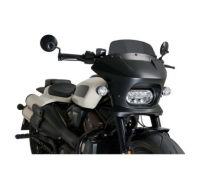 CUBIERTA SEMICARENADA PUIG FURY TOURING HARLEY D.SPORTSTER S RH1250S 21-24 HUMO OSCURO-21581F