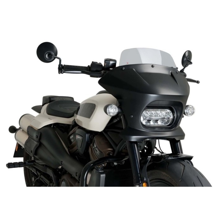 CUBIERTA SEMICARENADA PUIG FURY TOURING HARLEY D.SPORTSTER S RH1250S 21-24 HUMO CLARO-21581H