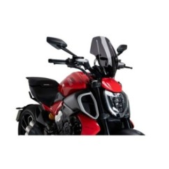 PARE-BRISE REGLABLE PUIG NAKED NG DUCATI DIAVEL V4 23-24 FUMEE FONCEE