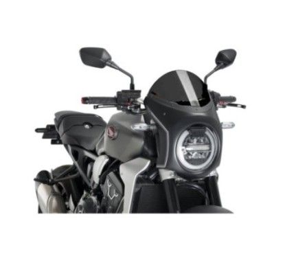 Demi-carenage Puig pour Honda CB650R Neo Sports Cafe 19-23 Noir fume fonce