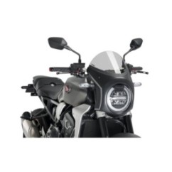 PUIG Halbverglaste Windschutzscheibe fUr Honda CB650R Neo Sports Cafe 19-20, hellrauchschwarz