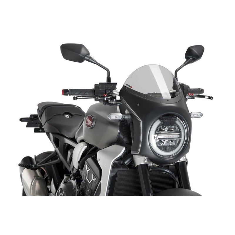 Demi-carenage Puig pour Honda CB650R Neo Sports Cafe 19-23, noir fume clair